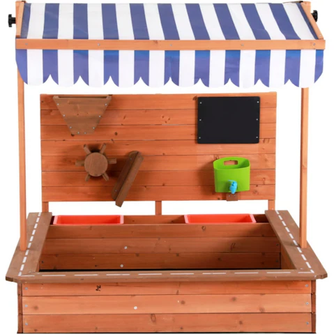 Keezi Kids Sandpit Wooden Sandbox - 110cm