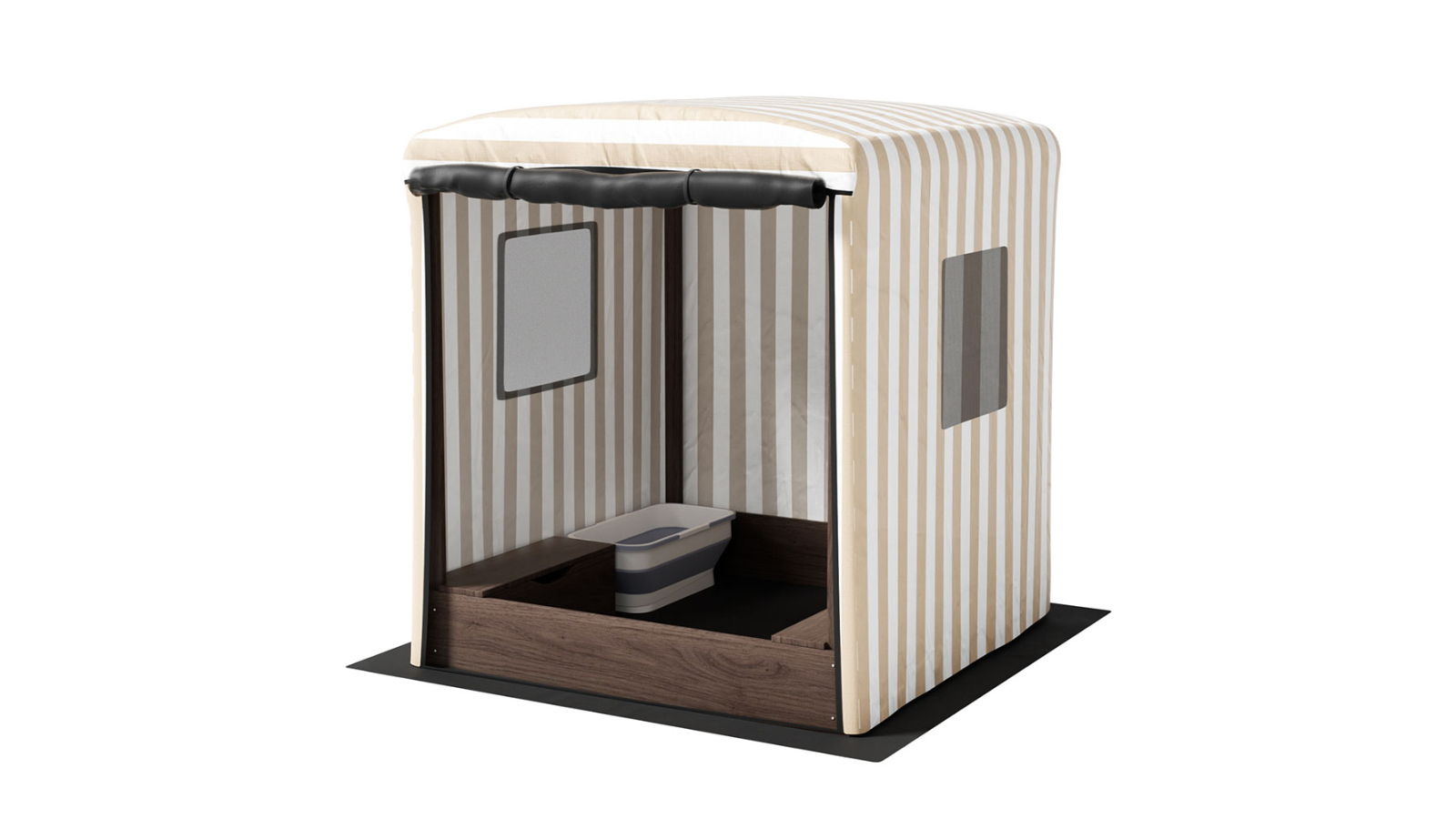 Keezi Wooden Sandbox Kids Sandpit with Canopy Window Water Basin - 120cm