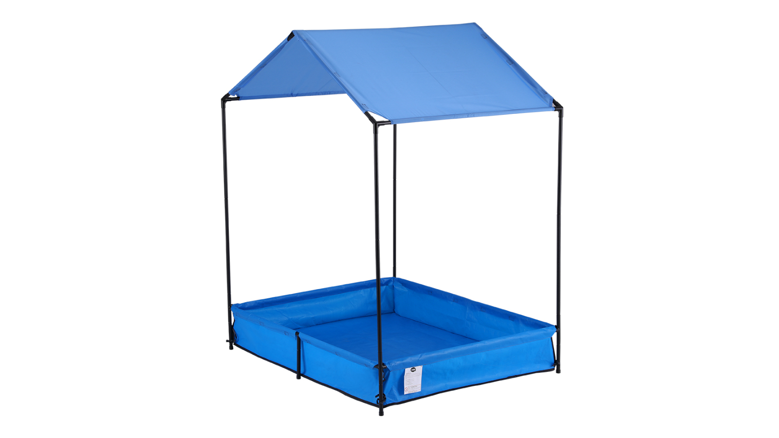 Keezi Metal Sandbox Kids Sandpit with Canopy Cover Outdoor Toy - 120cm ...