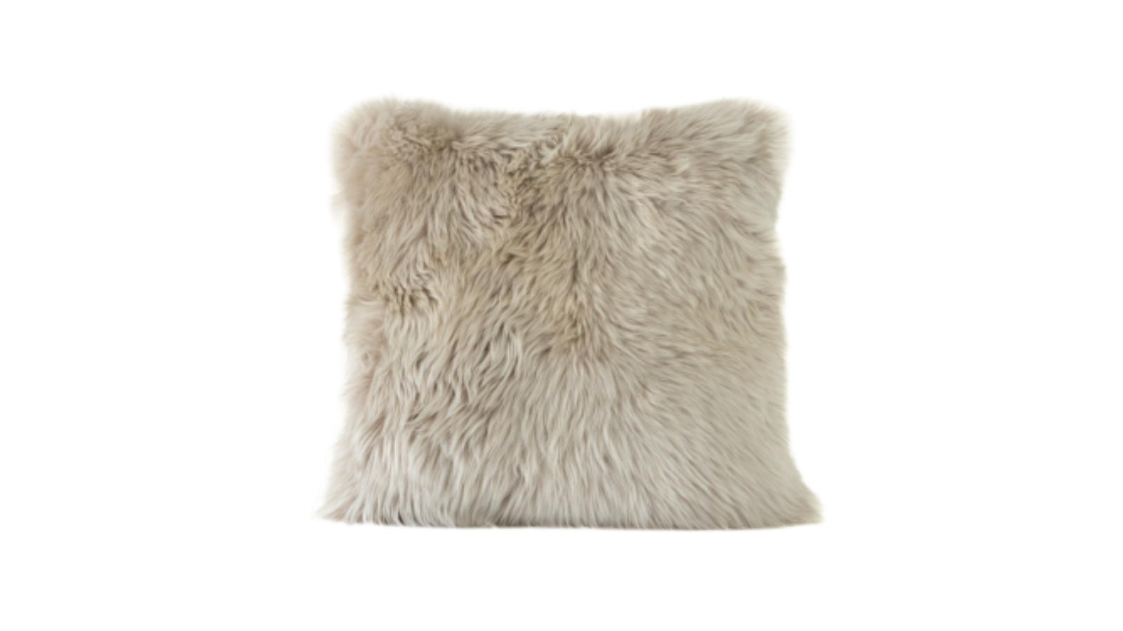 Naturally Sheepskins 45 x 45cm Long Wool Cushion Cover - Stone