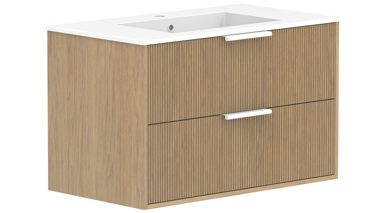 ADP Santorini Twin 900 All Drawer Wall Hung Vanity with Centre Basin Cast Marble Top Harvey Norman