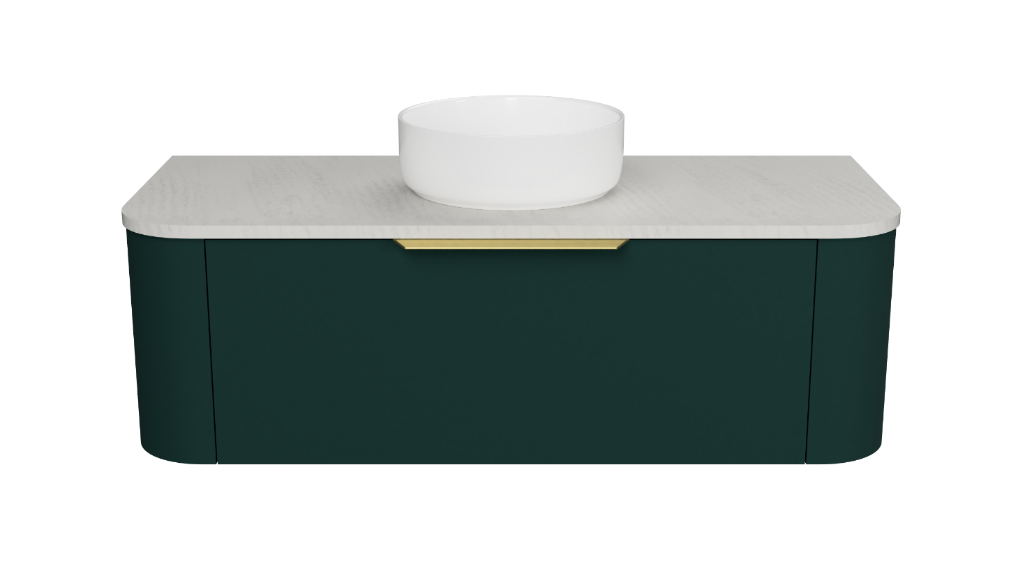 Timberline Santos 1200mm Wall-Hung Vanity with SilkSurface Top and Centre Above Counter Basin