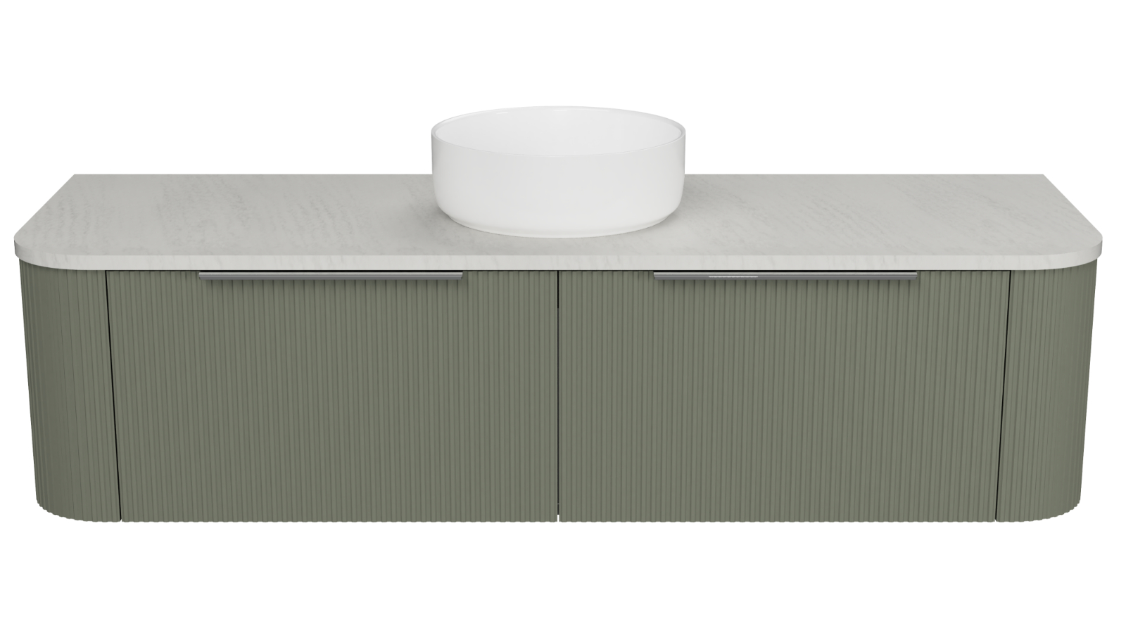Timberline Santos 1500mm Wall-Hung Vanity with SilkSurface Top and Centre Above Counter Basin