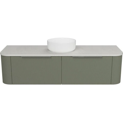Timberline Santos 1500mm Wall-Hung Vanity with SilkSurface Top and Right Above Counter Basin