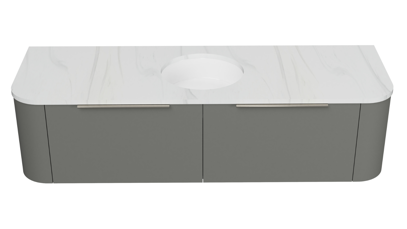 Timberline Santos 1500mm Wall-Hung Vanity with SilkSurface Top and Centre Undercounter Basin
