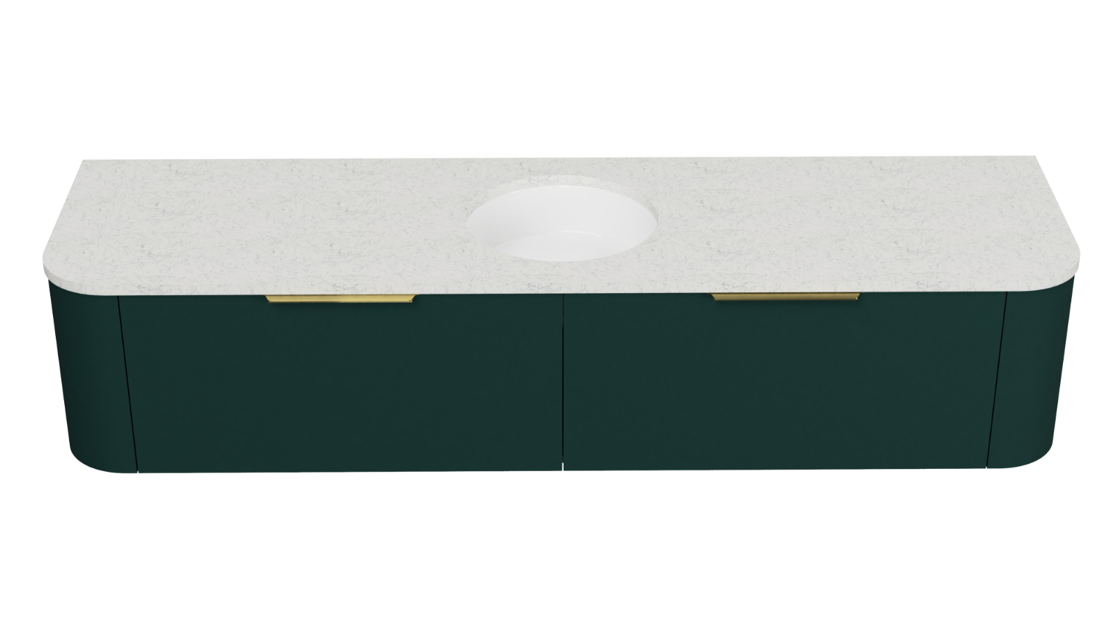 Timberline Santos 1800mm Wall-Hung Vanity with SilkSurface Top and Centre Undercounter Basin