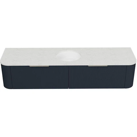 Timberline Santos 1800mm Wall-Hung Vanity with SilkSurface Top and Left Under Counter Basin