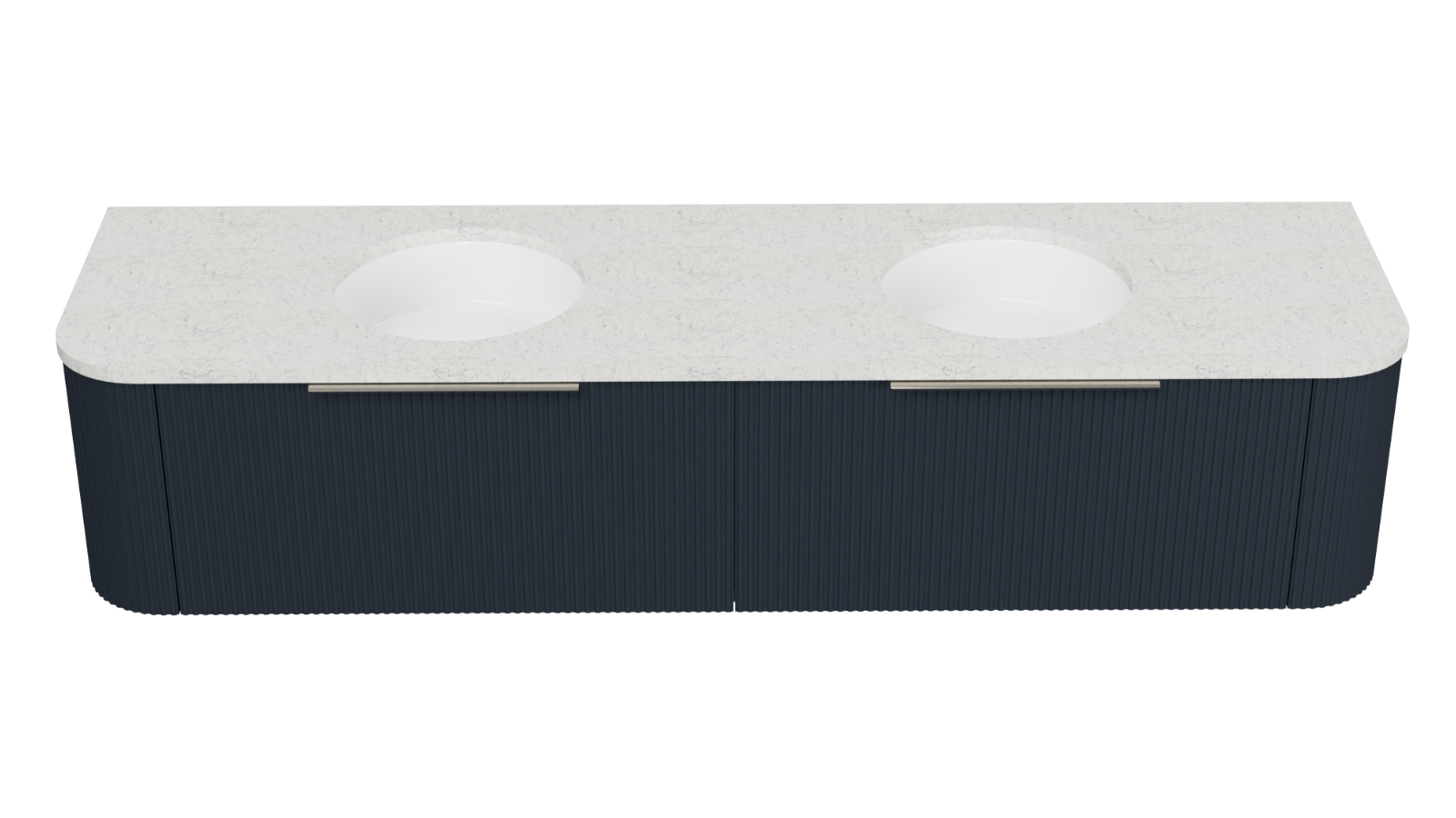 Timberline Santos 1800mm Wall-Hung Vanity with SilkSurface Top and Double Undercounter Basins