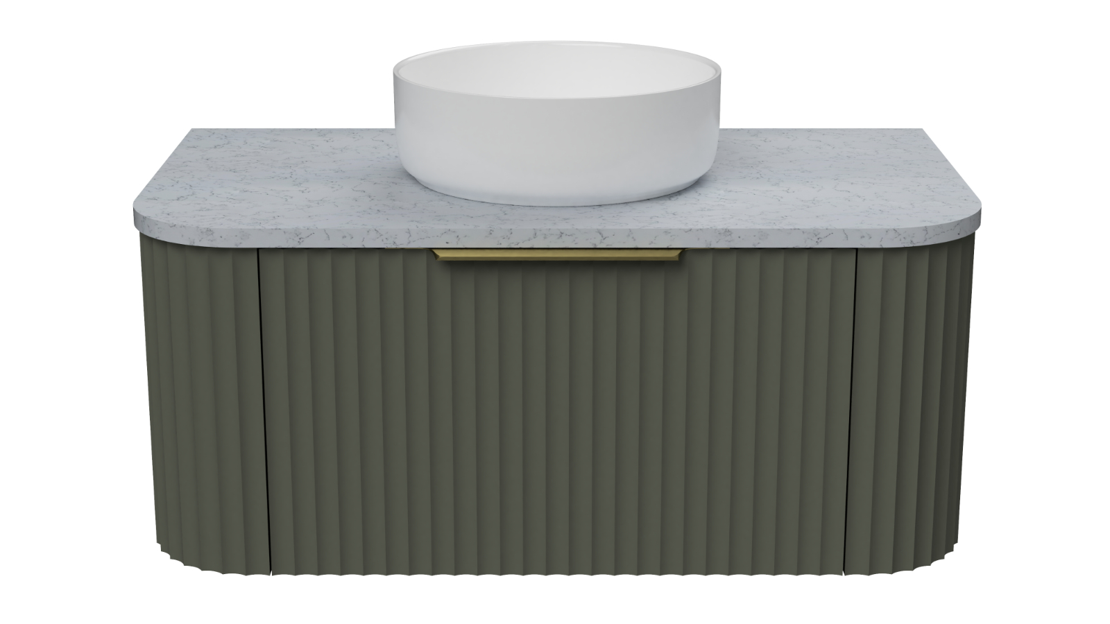 Timberline Santos 900mm Wall-Hung Vanity with SilkSurface Top and Centre Above Counter Basin