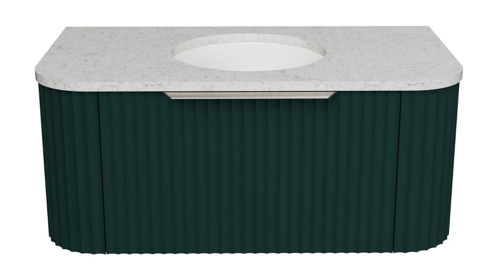 Timberline Santos 900mm Wall Hung Vanity with SilkSurface Top and Centre Undercounter Basin