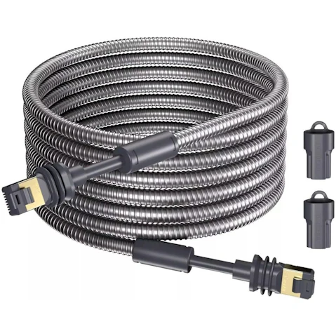 Starbeam Starlink Gen3 Armoured Stainless Steel Sleeve Ethernet Cable - 30metre