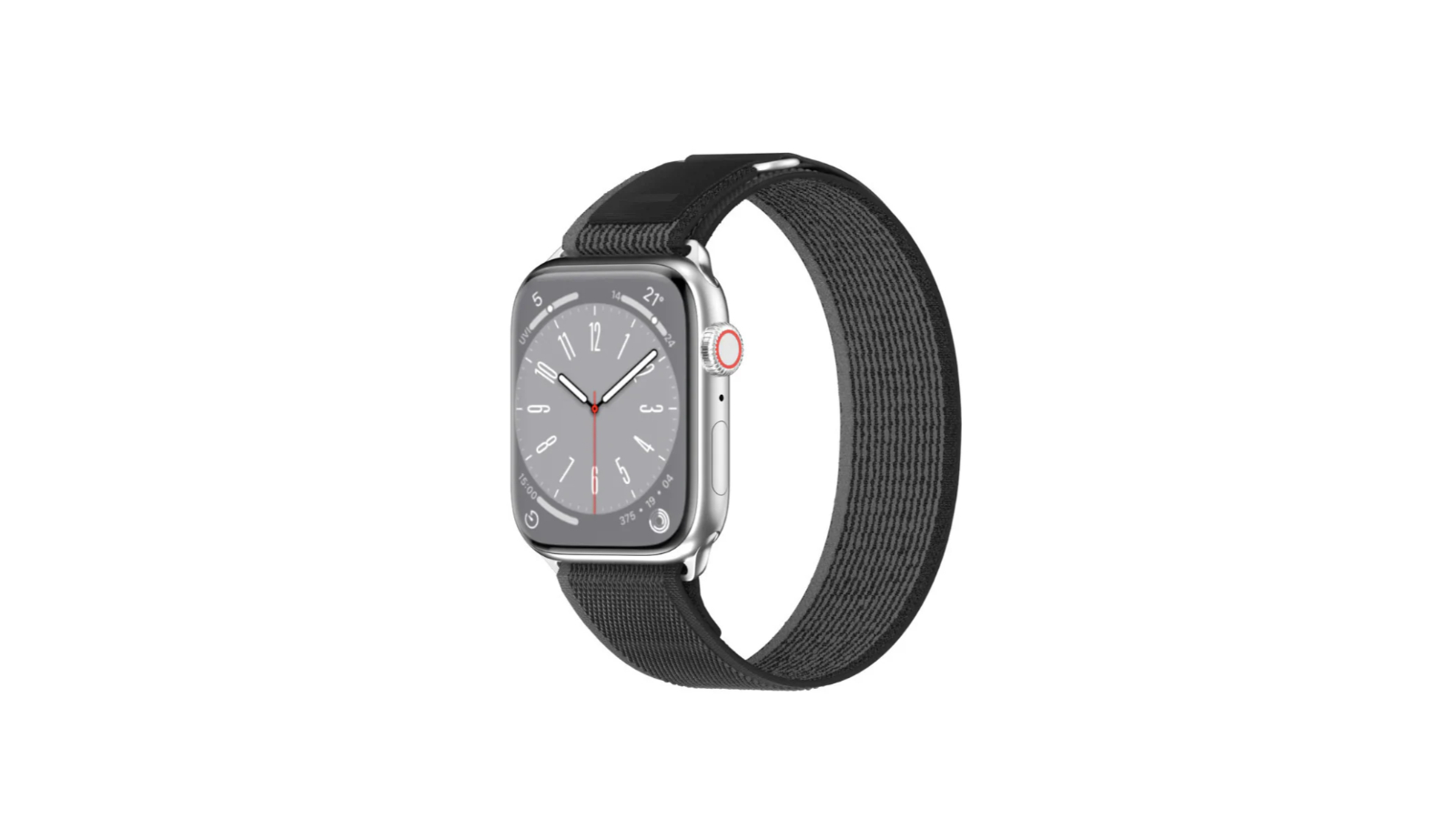SwitchEasy Flex Woven Loop for 4.2/4.4/4.5cm Watch - Black/Grey