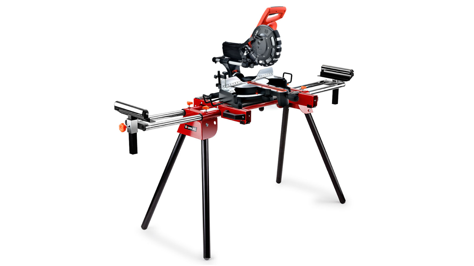 Baumr-AG Sliding Compound Dual Mitre Drop Saw and Adjustable Stand Combo - 25.4cm