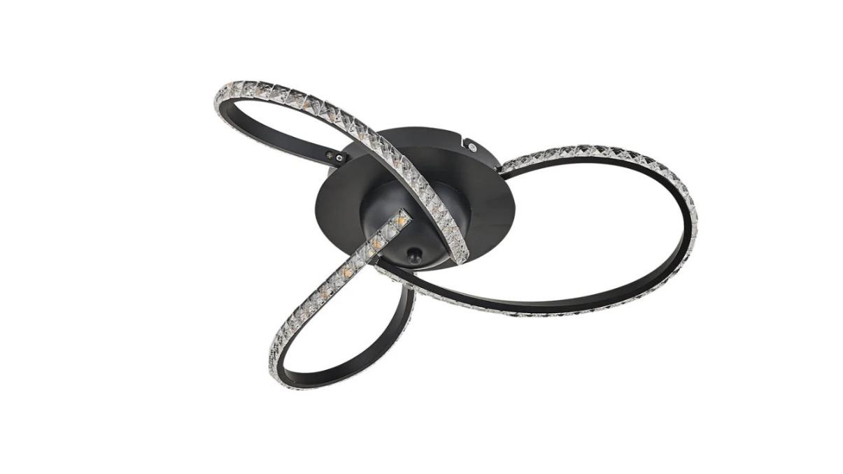 Luminea Sayer Dimmable Modern Elegant LED Ceiling Light - Black