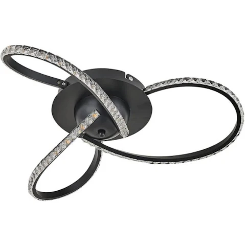 Luminea Sayer Dimmable Modern Elegant LED Ceiling Light - Black