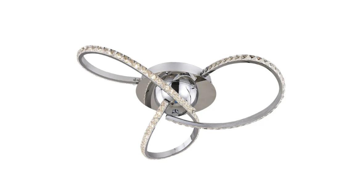 Luminea Sayer Dimmable Modern Elegant LED Ceiling Light - Chrome