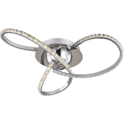 Luminea Sayer Dimmable Modern Elegant LED Ceiling Light - Chrome