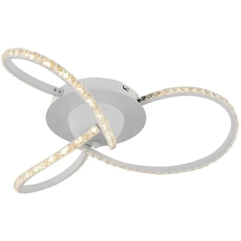 Luminea Sayer Dimmable Modern Elegant LED Ceiling Light - White