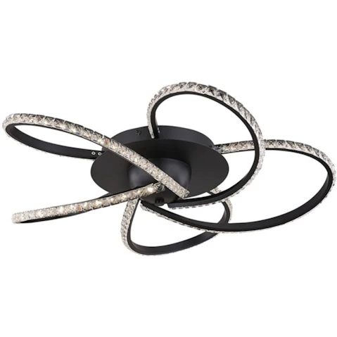Luminea Sayer Dimmable LED Ceilling Light - Black