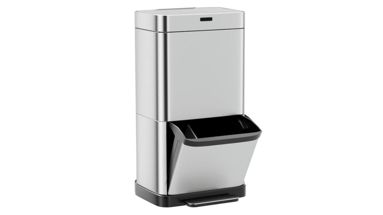 Devanti 70 Litre  Automatic Motion Sensor Bin - Silver