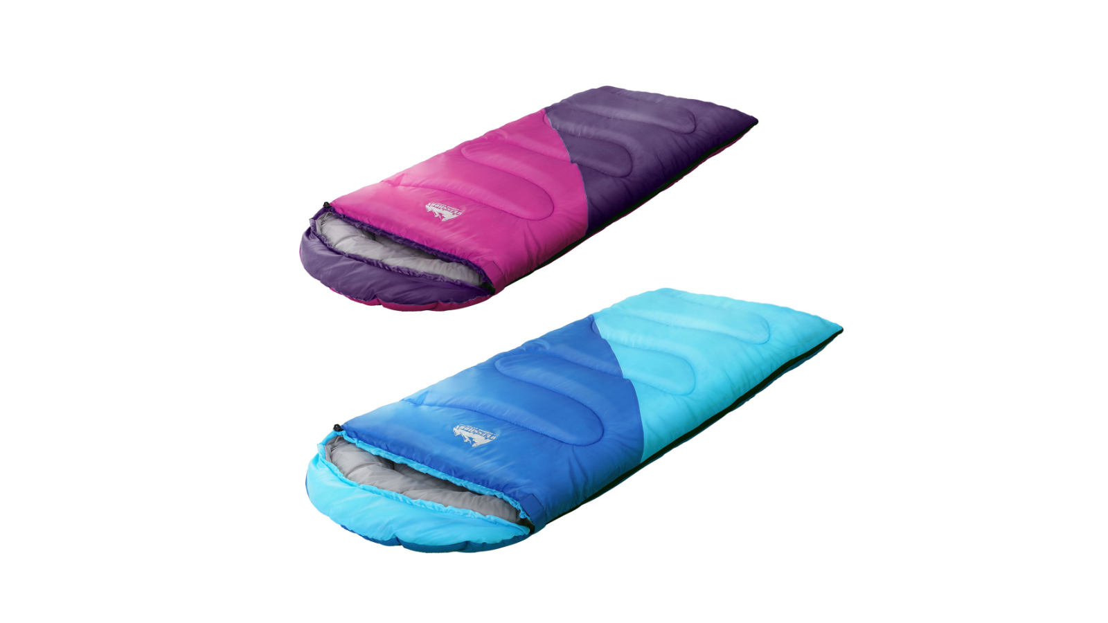 Weisshorn Set of 2 Kids Single Thermal Camping Hiking Sleeping Bag - 172cm