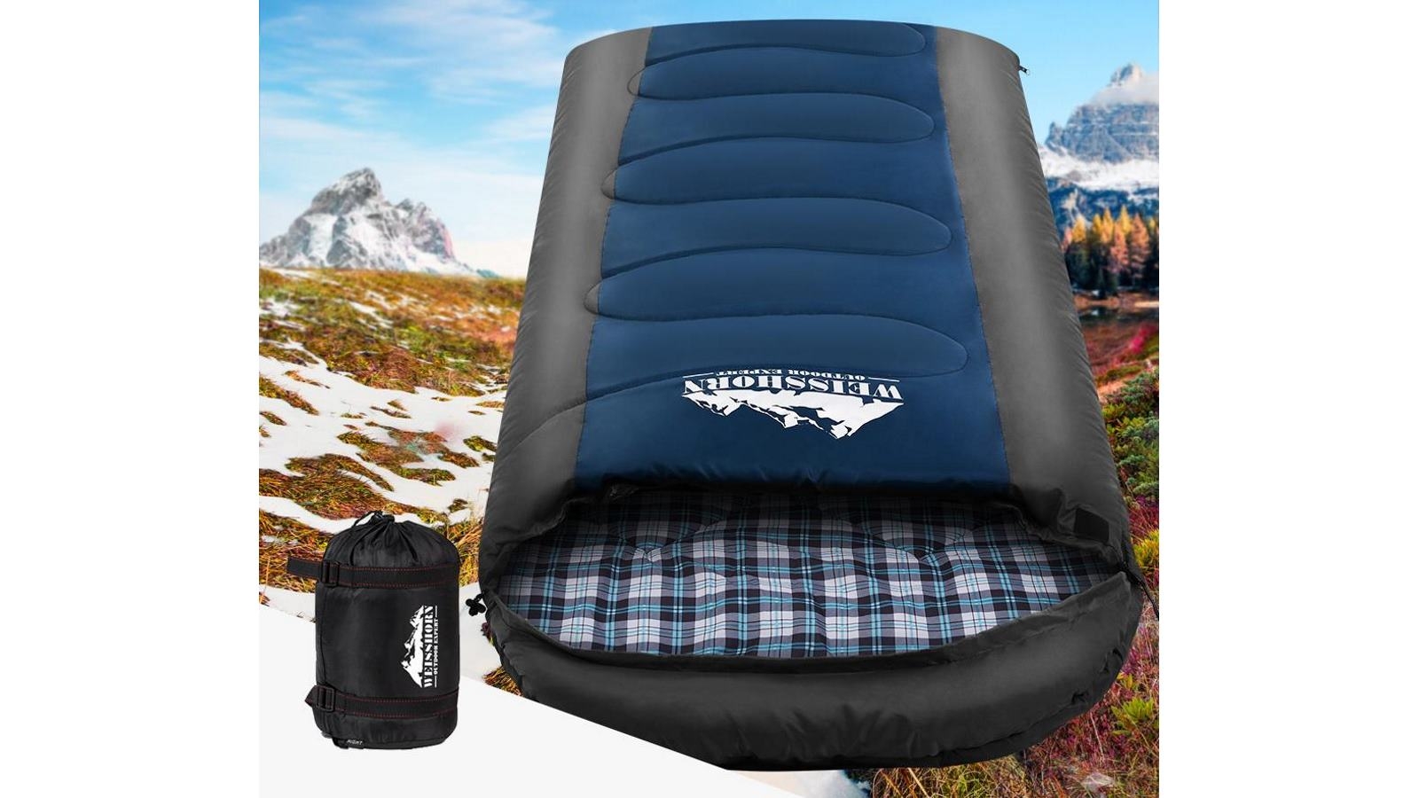 Weisshorn Single Thermal Sleeping Bag Navy Harvey Norman