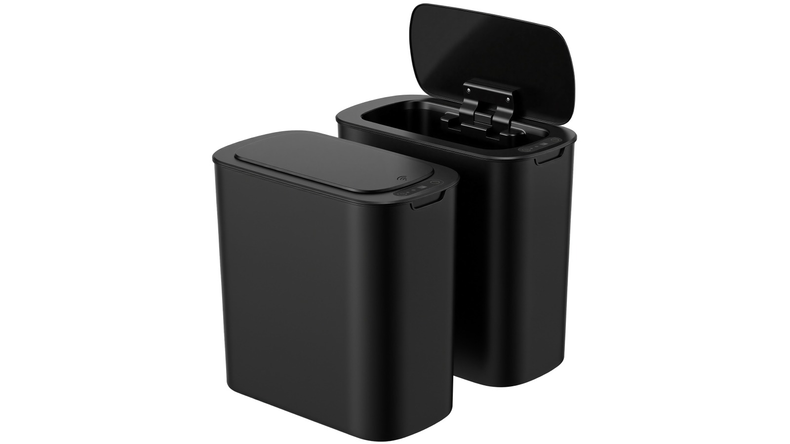 Devanti 2-Pack 11L Automatic Motion Sensor Trash Bin with Lid - Black