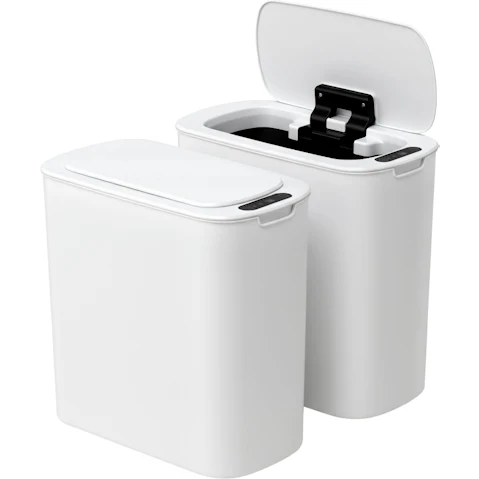Devanti 2-Pack 11L Automatic Motion Sensor Trash Bin with Lid - White