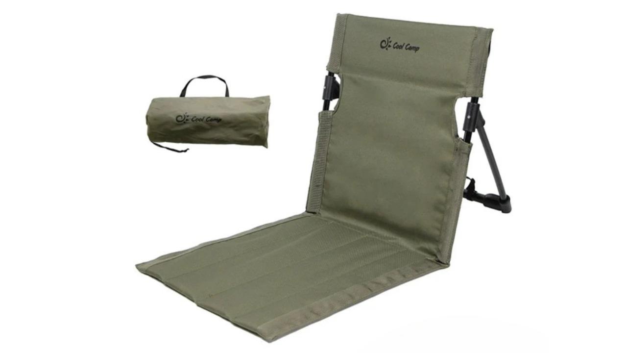 NNEOBA Portable Green Camping Chair with Backrest Cushion