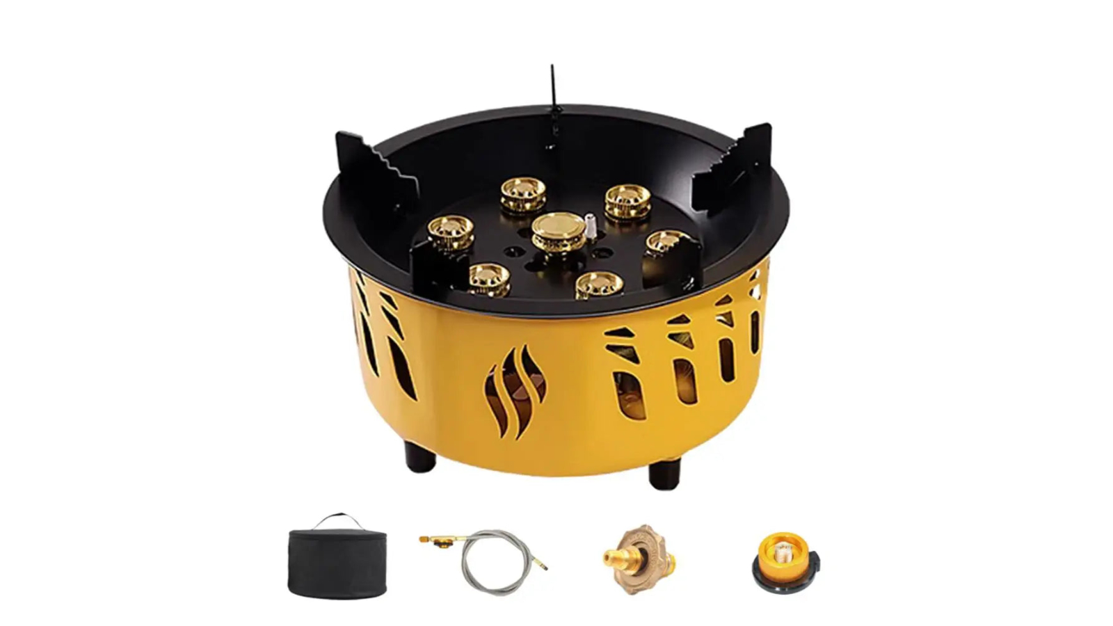 NNEOBA Powerful Camping Gas Burner - Black/Yellow