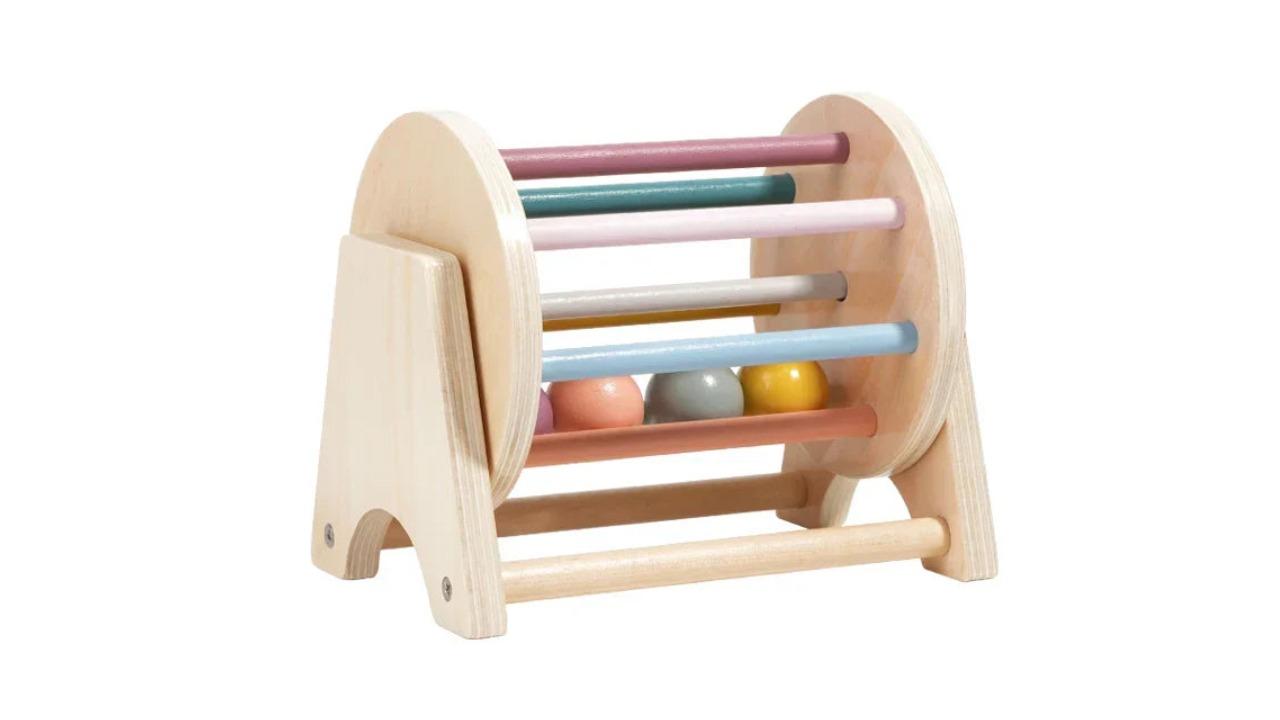 NNEOBA Wooden Montessori Spinning Infant Drum