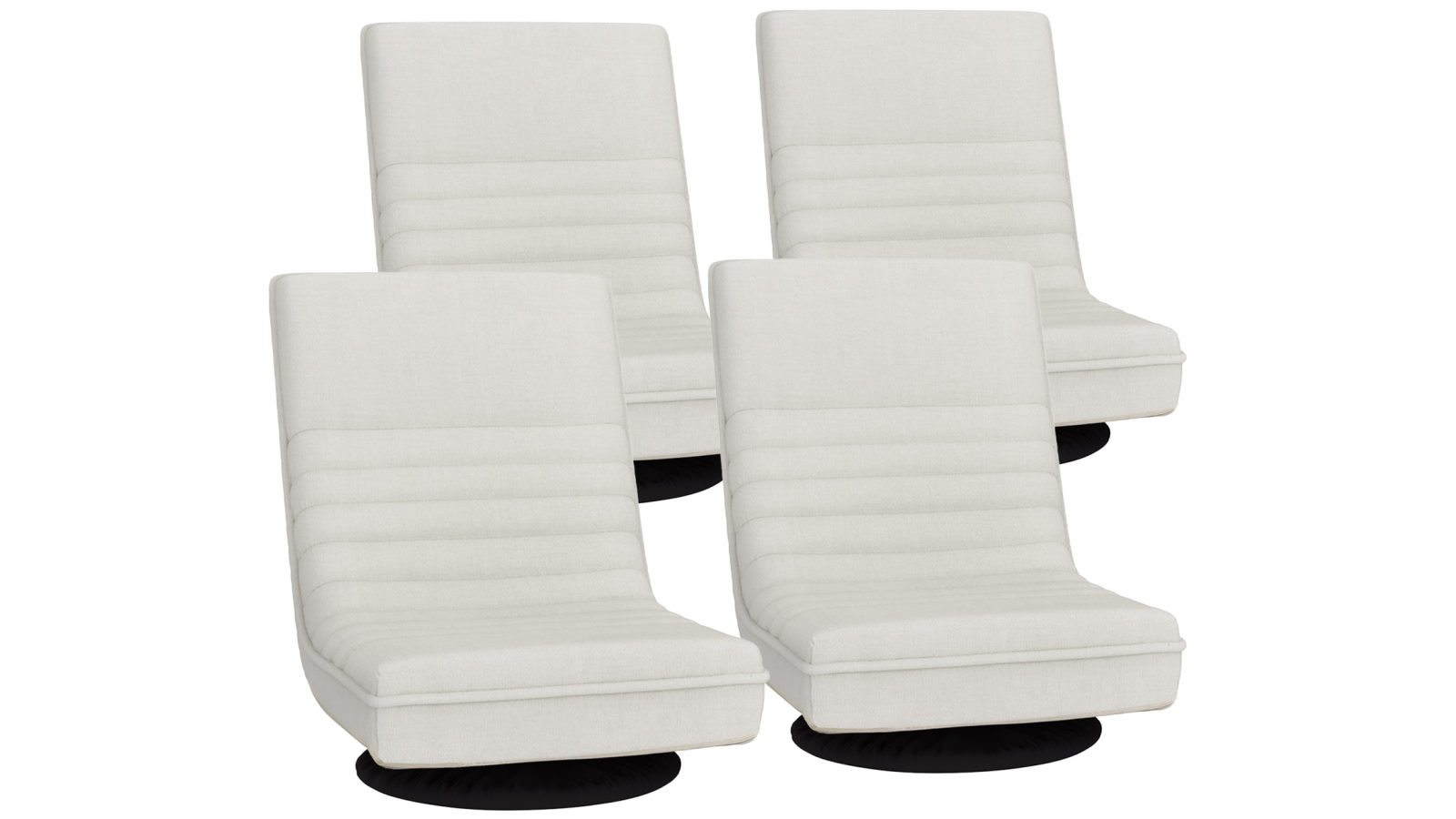 Artiss 4 x Floor Chair Lounge Sofa Swivel Foldable - Linen White