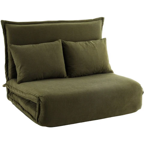 Artiss 2 Seater Floor Lounge Sofa Bed Foldable - Green