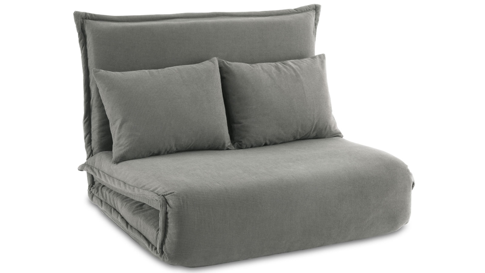 Artiss Foldable 2 Seater Floor Lounge Sofa Bed - Grey