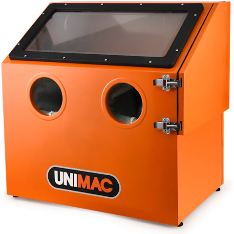 Unimac 110L Benchtop Sandblasting Cabinet with Gun Set and LED Light Hose