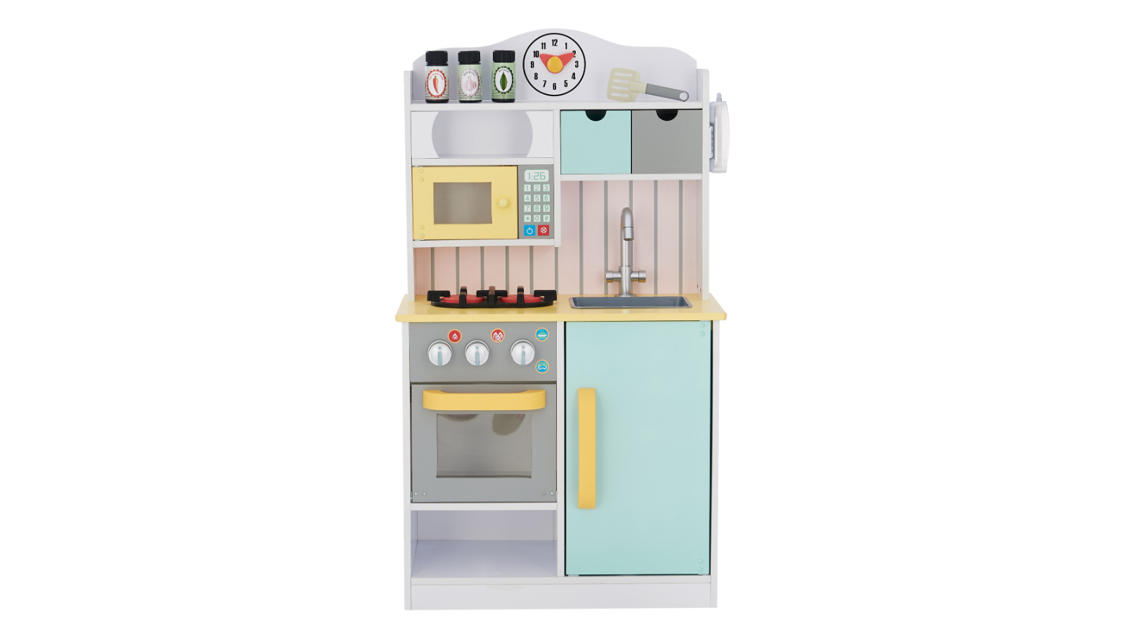 Teamson Kids Little Chef Florence Classic Kitchen with Accessories and Storage Space - White