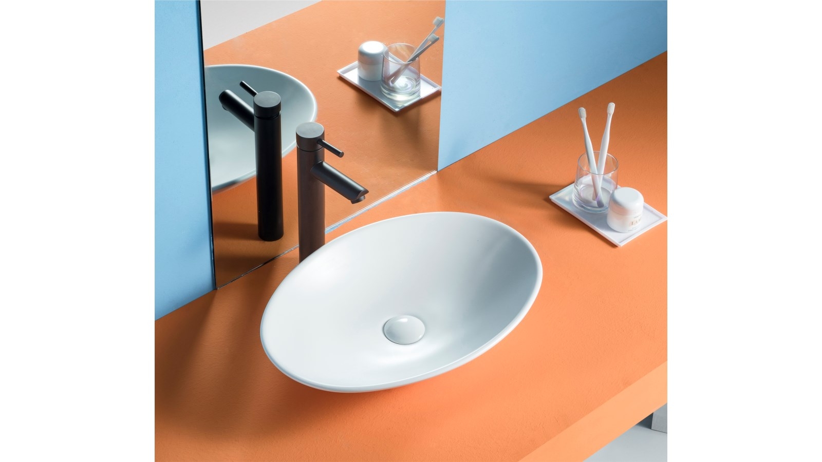 Sanceramica Acuto Vessel Basin - Matte White