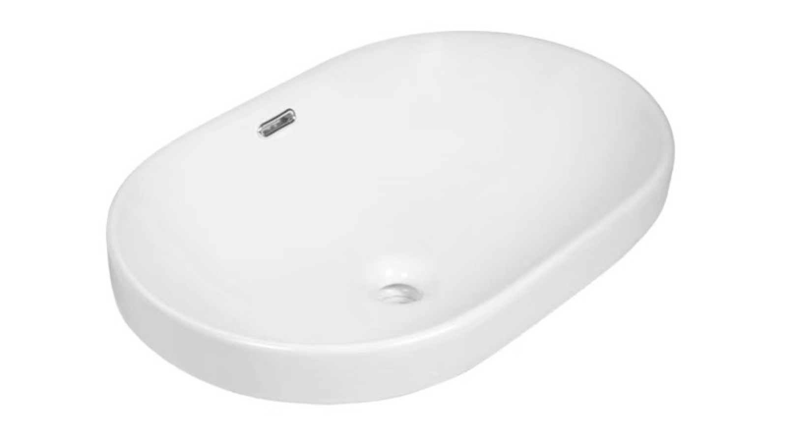 Sanceramica Aquila 600mm Semi Inset Basin - Matte White