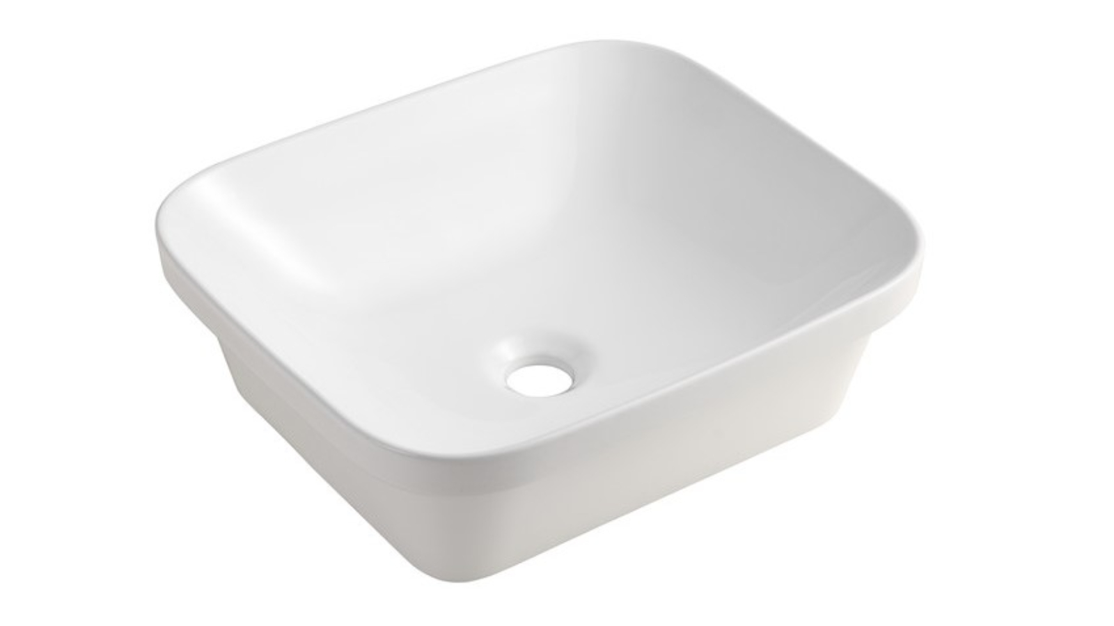 Sanceramica Cygnus 440mm Semi Inset Basin – Gloss White