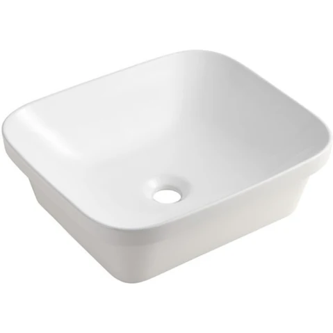 Sanceramica Cygnus 440mm Semi Inset Basin – Matte White