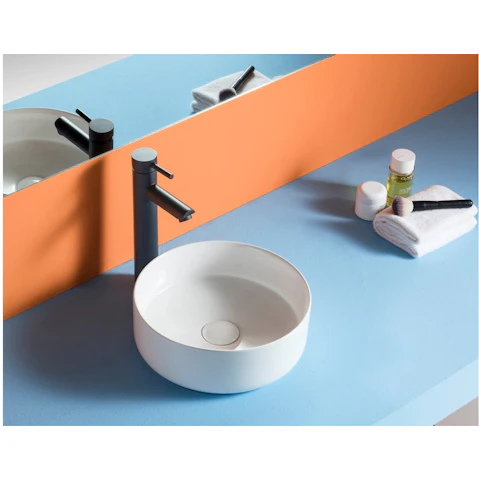 Sanceramica Glamour Mini Round Vessel Basin - Gloss White