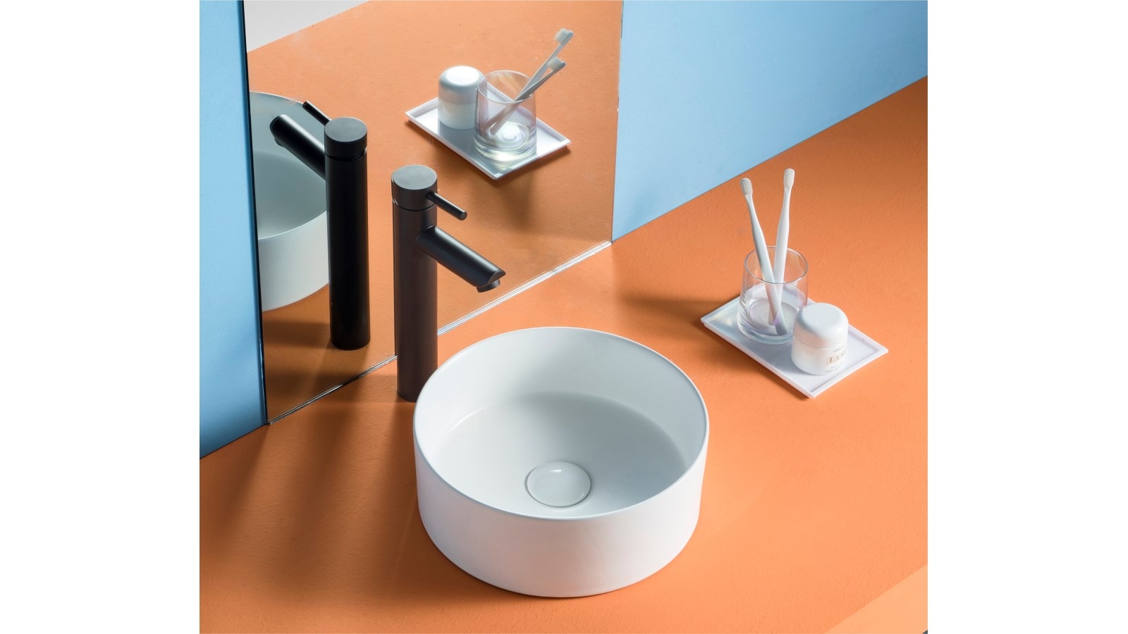 Sanceramica Glamour Mini Round Vessel Basin - Matte White