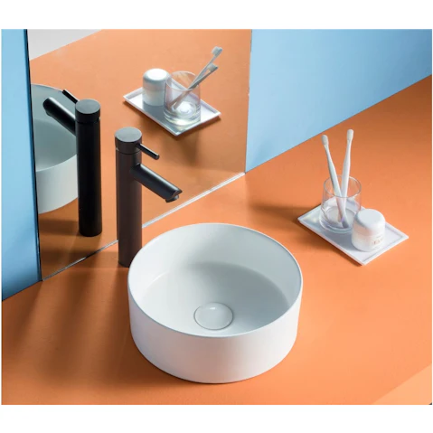 Sanceramica Glamour Mini Round Vessel Basin - Matte White