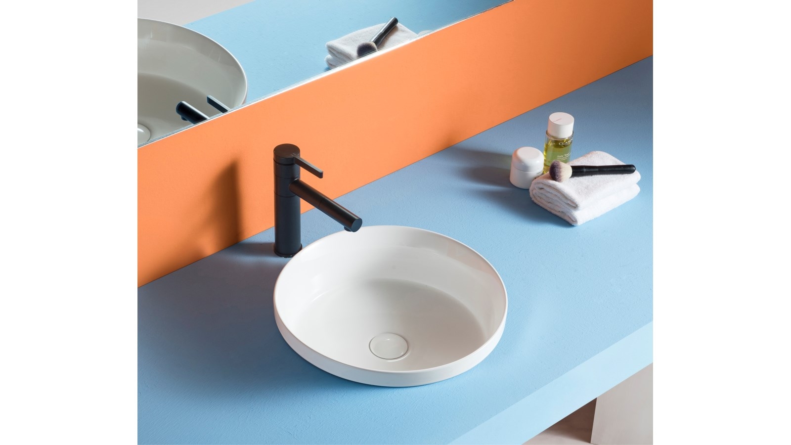Sanceramica Venice Round Semi Inset Basin - Gloss White