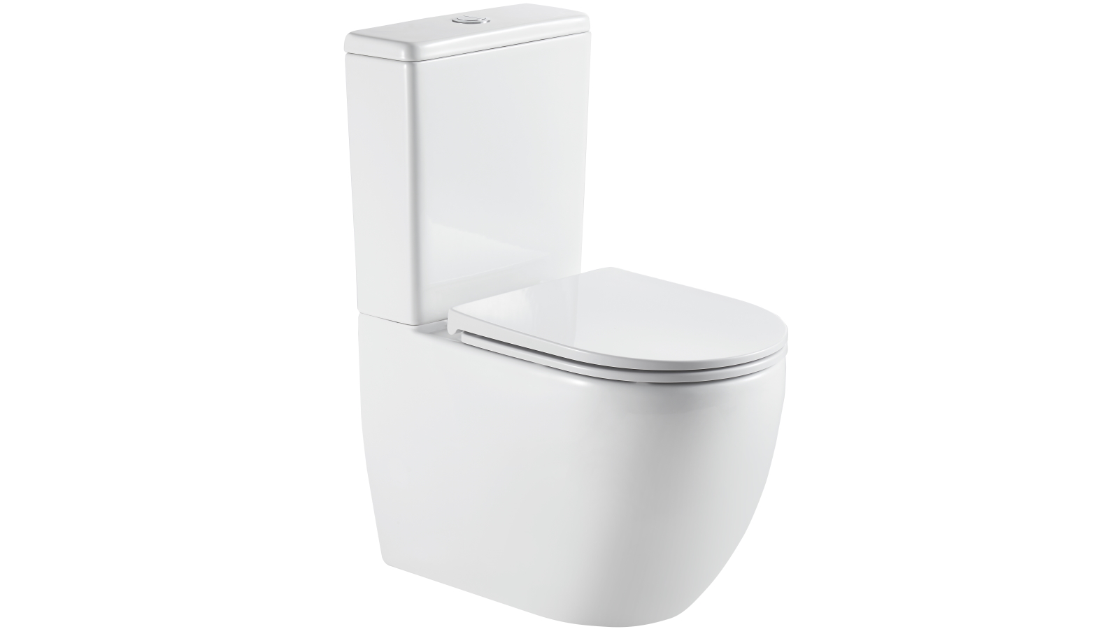 Sanceramica Curve Ultra Quiet Flush Rimless Toilet Suite with Geberit Internals - Gloss White