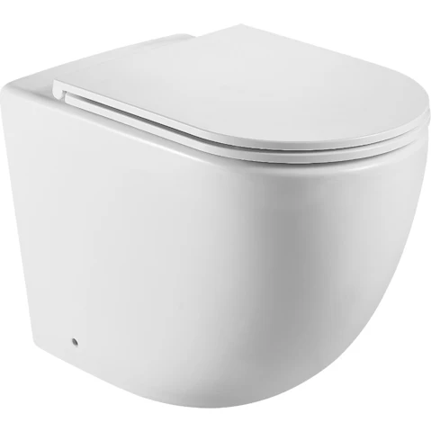 Sanceramica Curve Plus UQF Gloss White Wall-Faced Toilet Pan Only