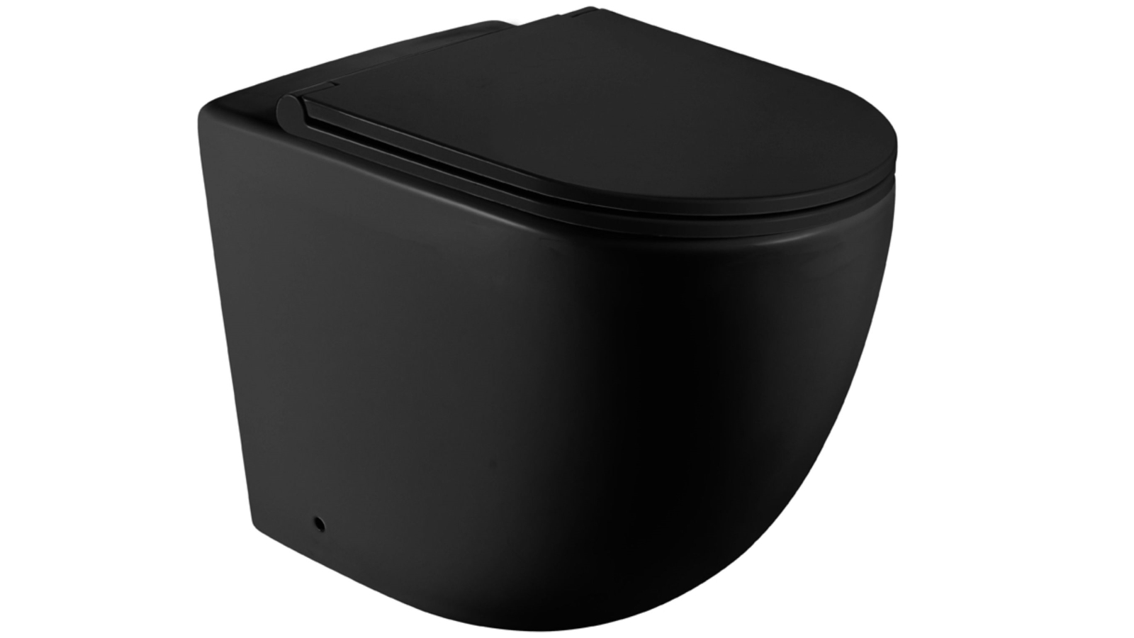 Geberit Sigma8 Cistern + Curve Matte Black WallFaced Toilet Pan with No Flush Plate Harvey Norman