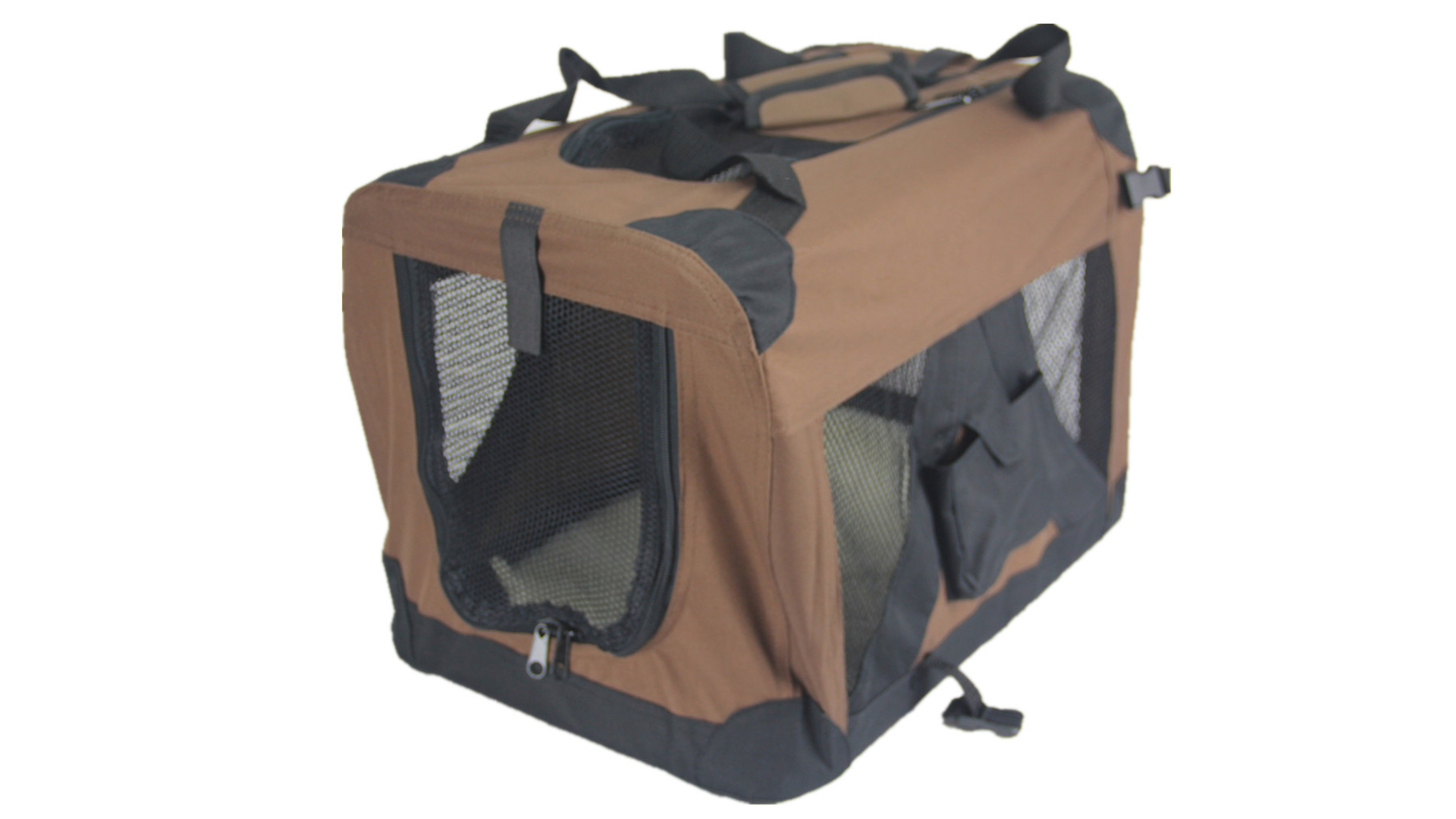 YES4PETS Small Portable Foldable Pet Dog Cat Soft Crate - Brown