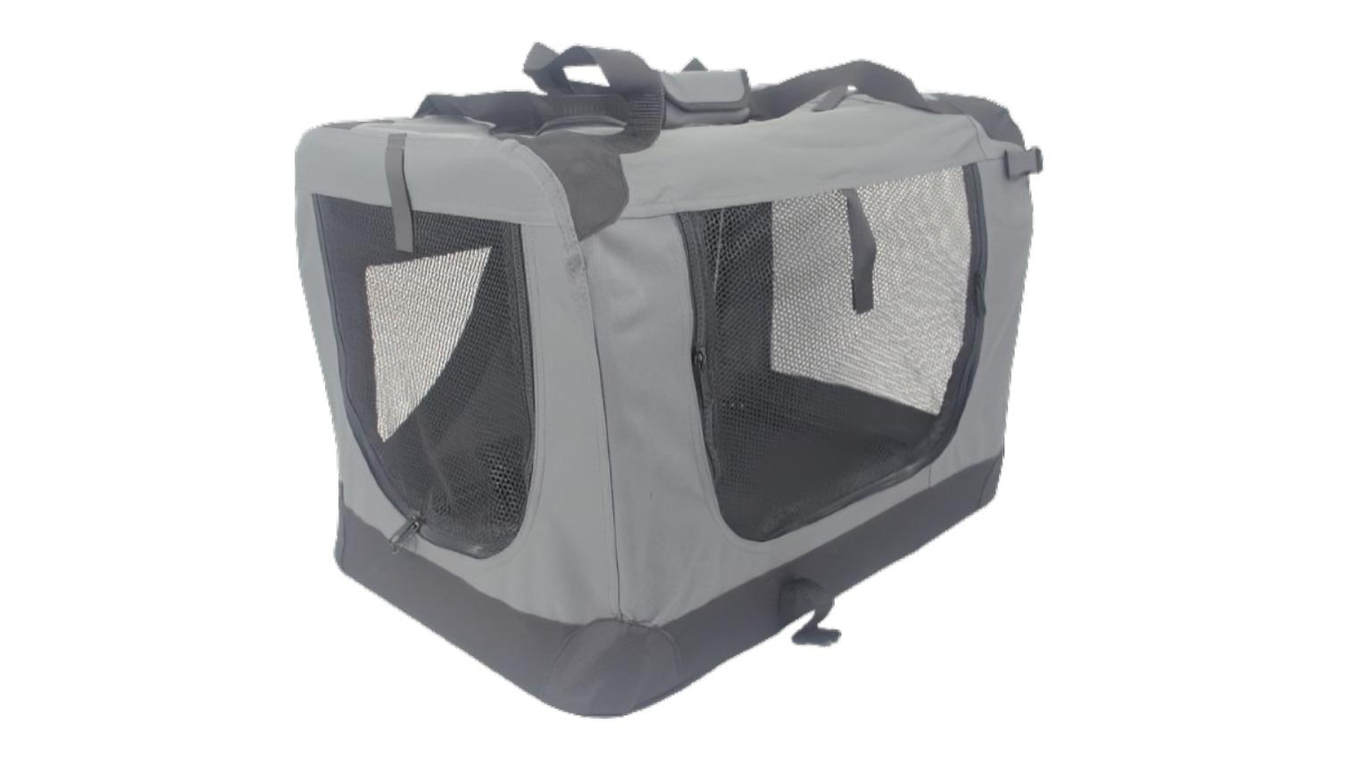 YES4PETS X-Large Portable Foldable Pet Dog Cat Soft Crate - Grey