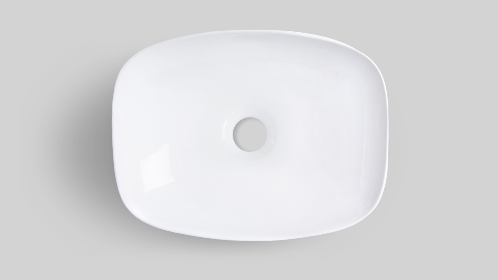 Sanceramica Minimal 505mm Semi-inset Basin - Gloss White | Harvey Norman